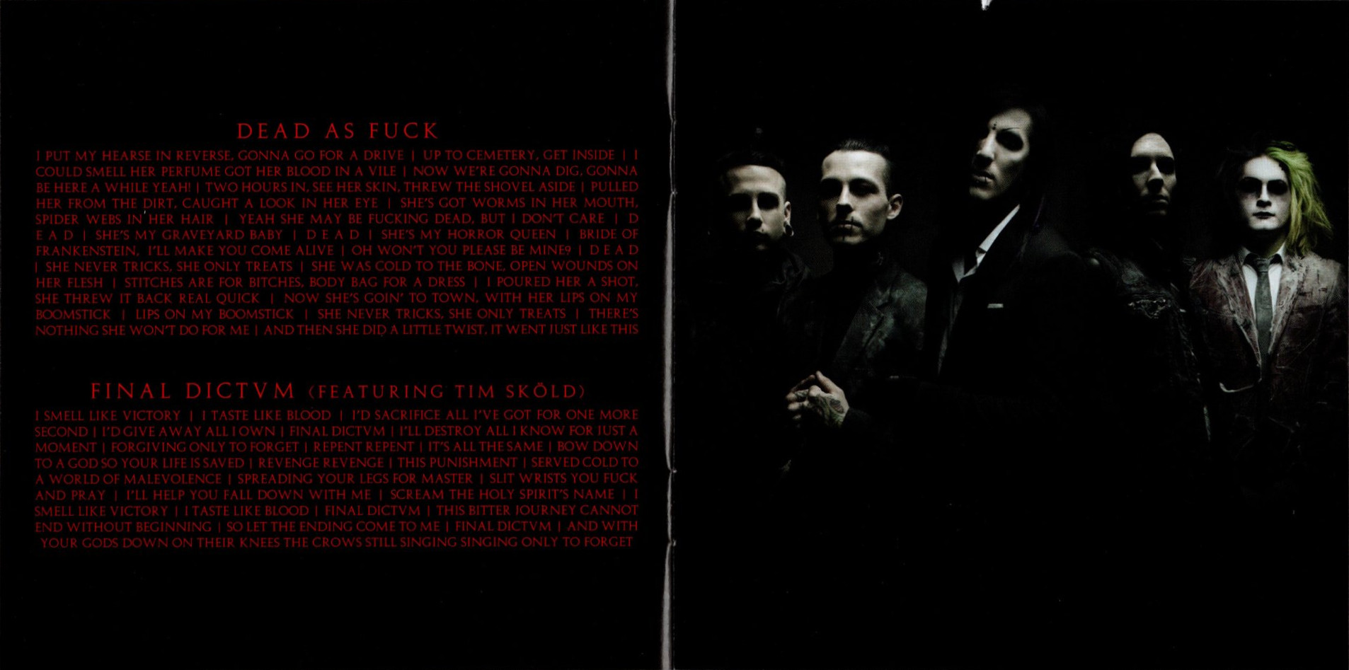 reincarnate by motionless in whte booklet paegs 13 and 14